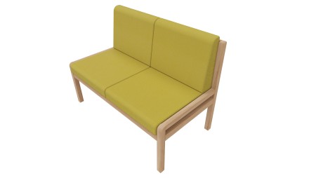 Banquette Noé 2 places sans accoudoirs